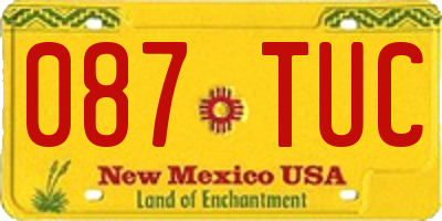 NM license plate 087TUC