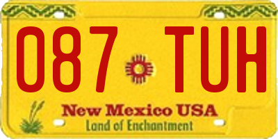 NM license plate 087TUH