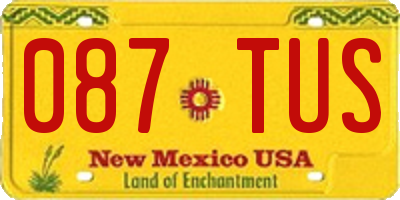 NM license plate 087TUS