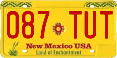 NM license plate 087TUT