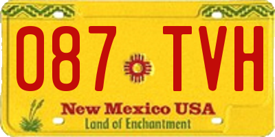 NM license plate 087TVH