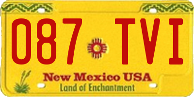 NM license plate 087TVI