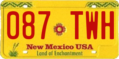 NM license plate 087TWH