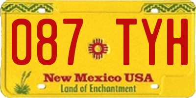 NM license plate 087TYH