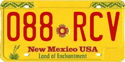 NM license plate 088RCV