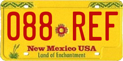 NM license plate 088REF