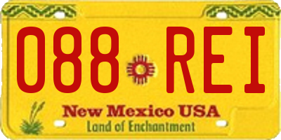 NM license plate 088REI