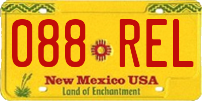 NM license plate 088REL