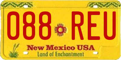 NM license plate 088REU
