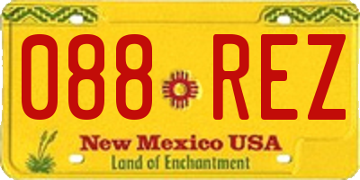 NM license plate 088REZ