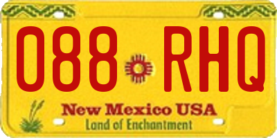 NM license plate 088RHQ