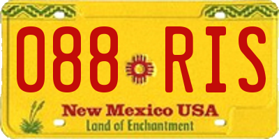 NM license plate 088RIS