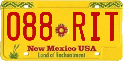 NM license plate 088RIT