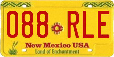 NM license plate 088RLE