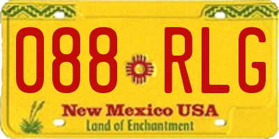 NM license plate 088RLG