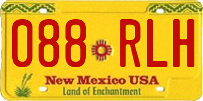 NM license plate 088RLH