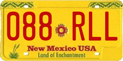 NM license plate 088RLL