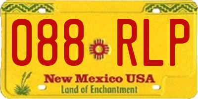 NM license plate 088RLP