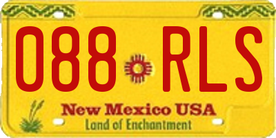NM license plate 088RLS