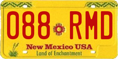 NM license plate 088RMD