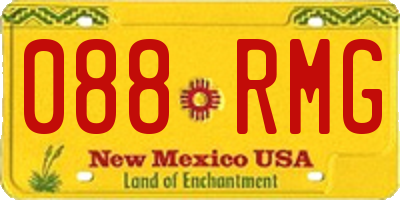 NM license plate 088RMG