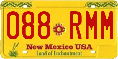 NM license plate 088RMM