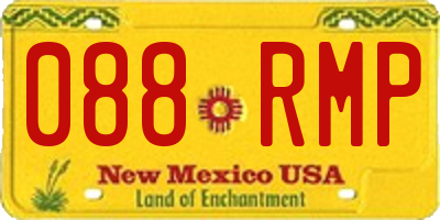 NM license plate 088RMP