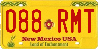 NM license plate 088RMT