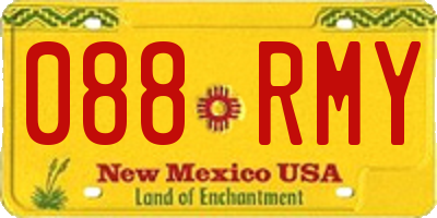 NM license plate 088RMY