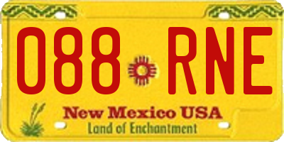 NM license plate 088RNE