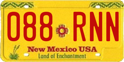 NM license plate 088RNN