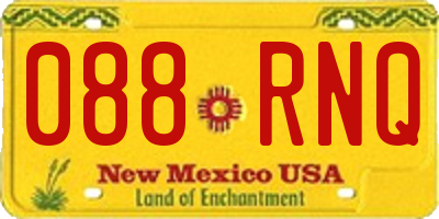 NM license plate 088RNQ