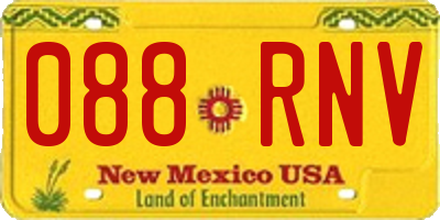 NM license plate 088RNV