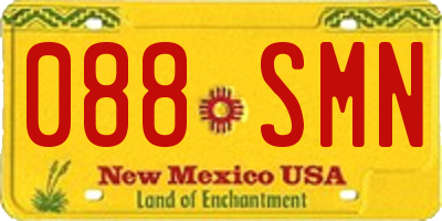 NM license plate 088SMN