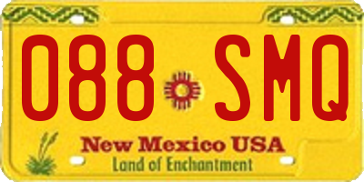 NM license plate 088SMQ