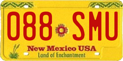 NM license plate 088SMU