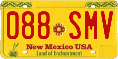 NM license plate 088SMV