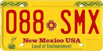 NM license plate 088SMX