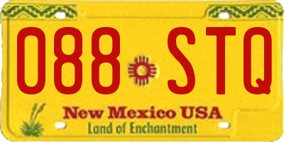 NM license plate 088STQ