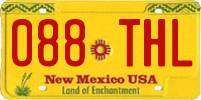 NM license plate 088THL
