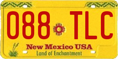 NM license plate 088TLC
