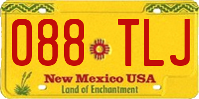 NM license plate 088TLJ