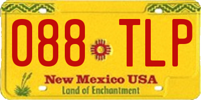NM license plate 088TLP