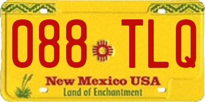 NM license plate 088TLQ