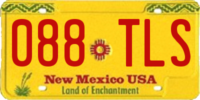 NM license plate 088TLS