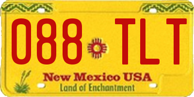 NM license plate 088TLT