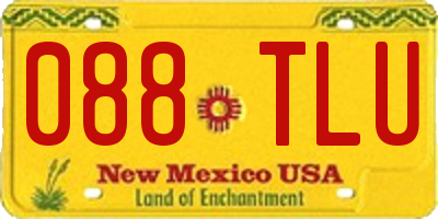 NM license plate 088TLU