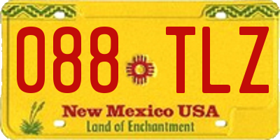 NM license plate 088TLZ