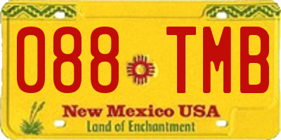 NM license plate 088TMB