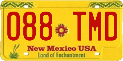 NM license plate 088TMD